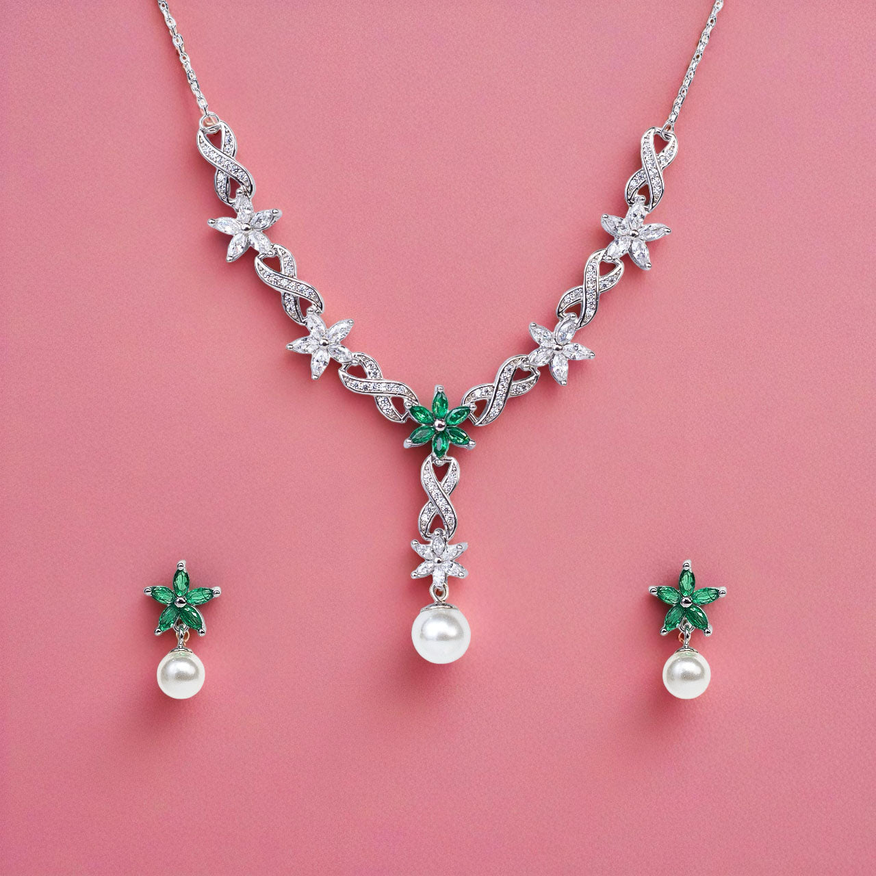Nature's Bloom Pearl Set