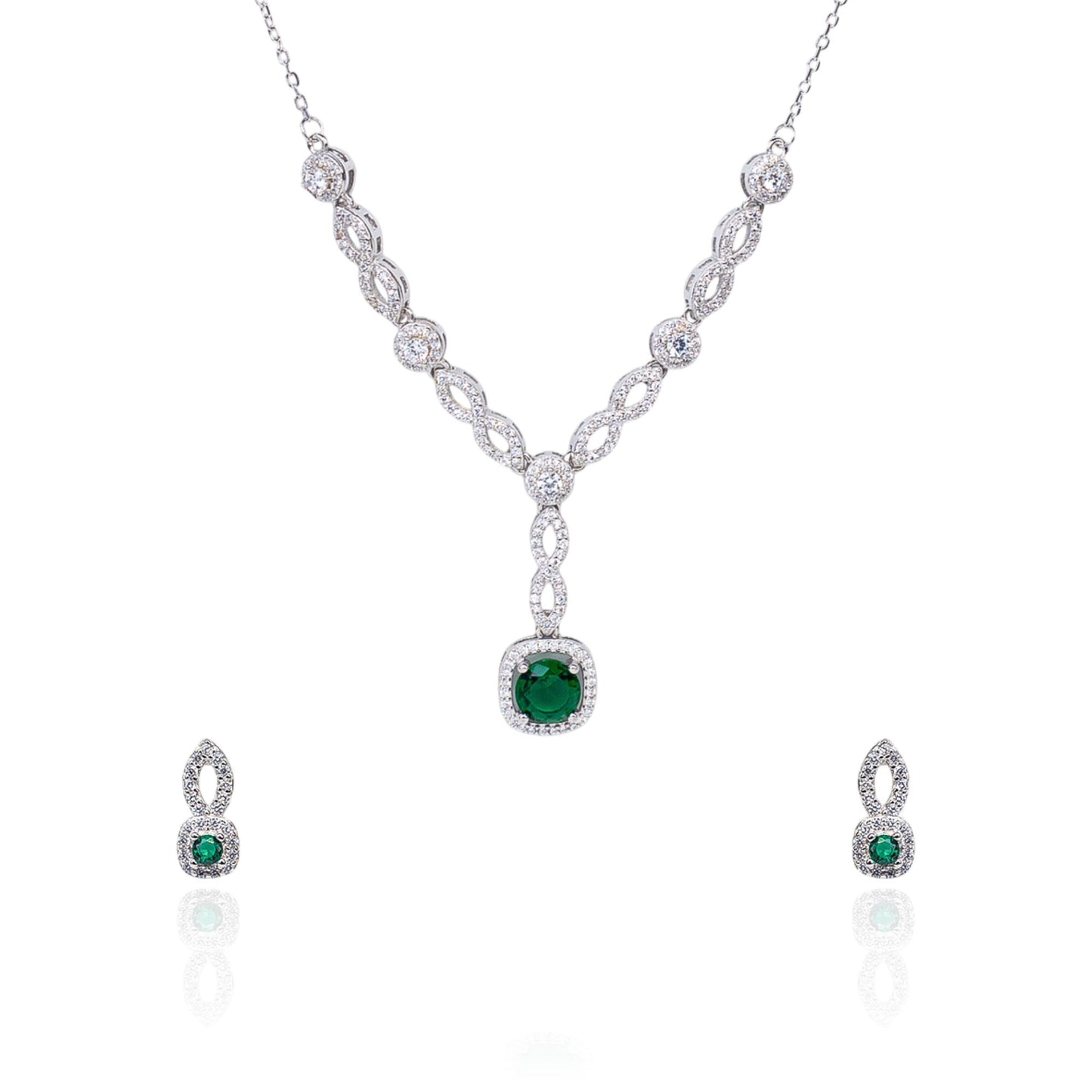 Verdant Green Necklace Set