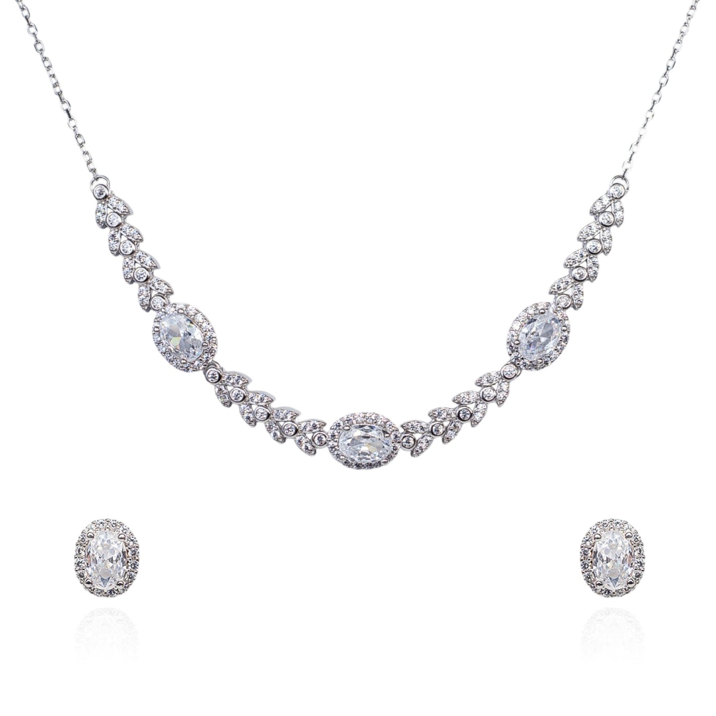 Glimmering Blossom Necklace Set