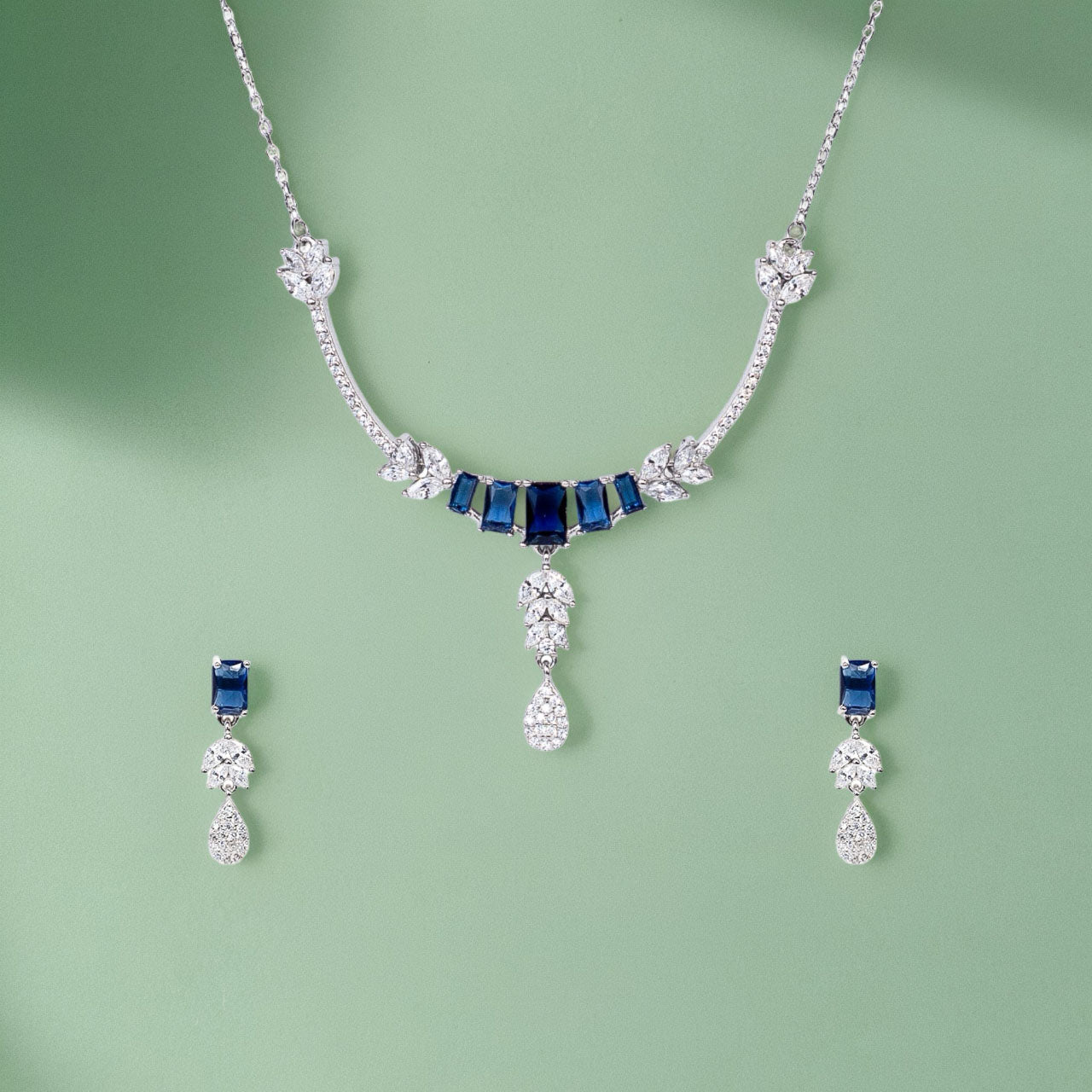 Sparkle Blue Necklace Set
