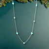 Crystal Diamond Silver Chain
