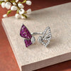 Silver Butterfly Wings Ring