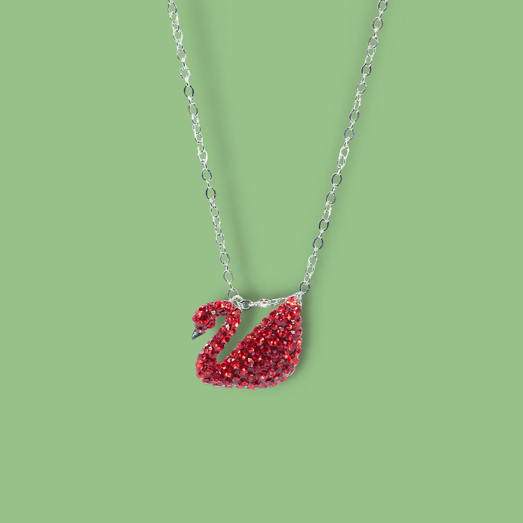 Celestial Red Swan Necklace