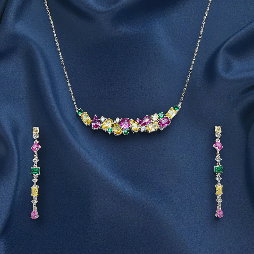 silver dazzling crystal harmony set
