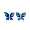 Sapphire Glow Butterfly Earrings