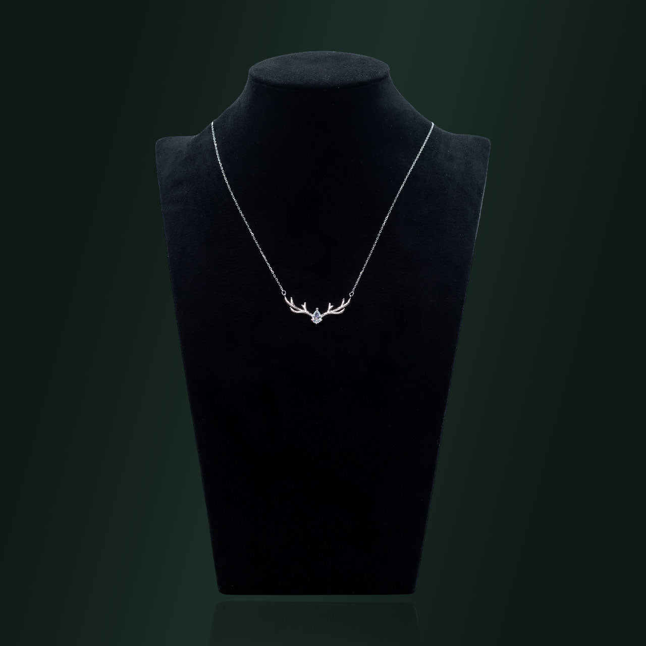 Sterling Dear In White Necklace