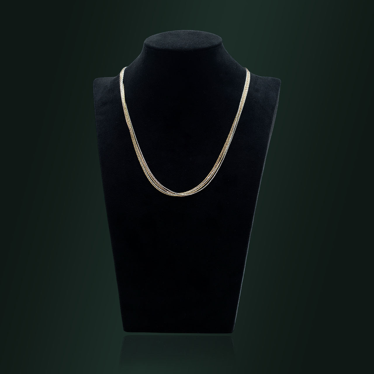 silver 5 line bunch chain with 3 colors
