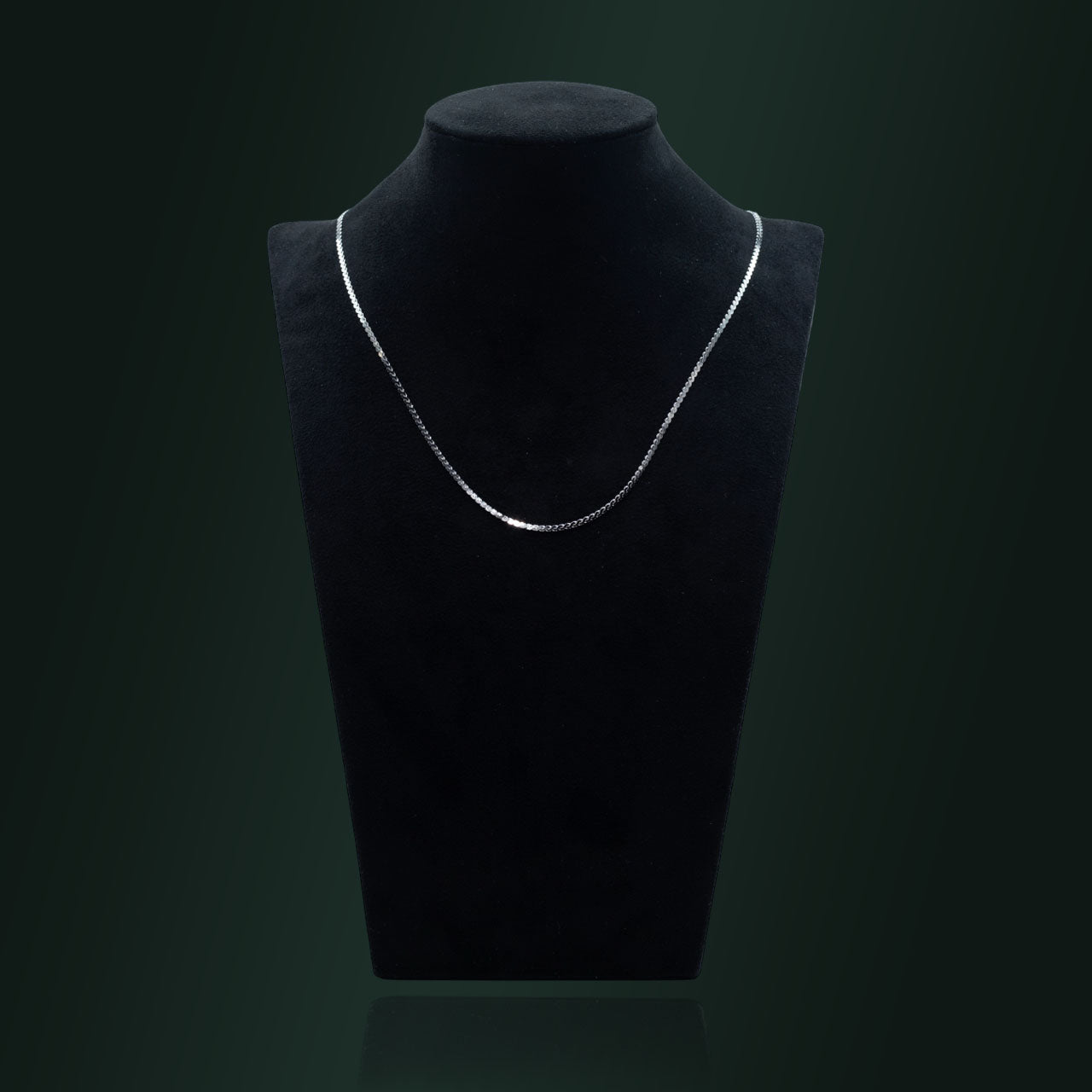 silver ocean wave link chain