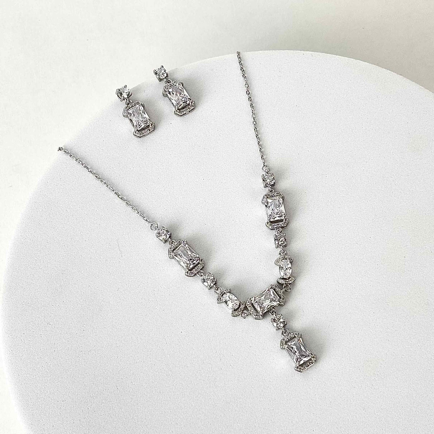 icefall diamond necklace set