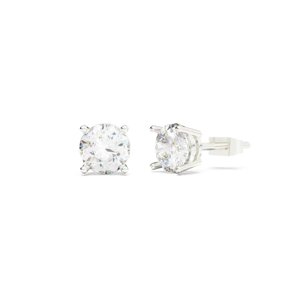 solitaire diamond stud earring