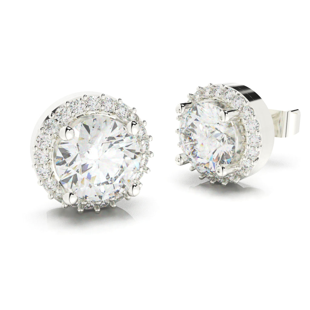 Solitaire Glamour Glow Round Studs - SILTREE