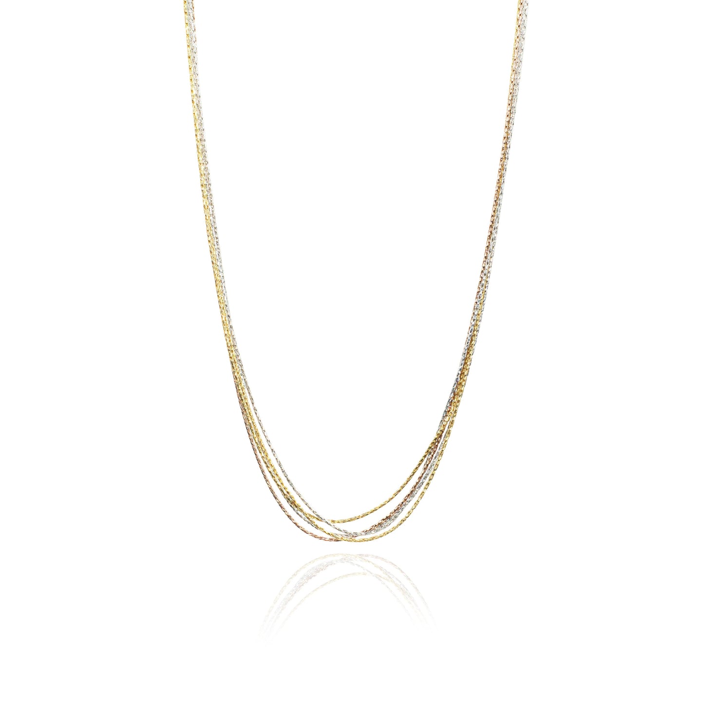 silver 5 line bunch chain with 3 colors - siltree
" 5 line bunch chain with 3 colors silver chain"