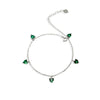 Radiant Bliss Green Heart Bracelet