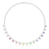 Silver Rainbow Gemstone Necklace