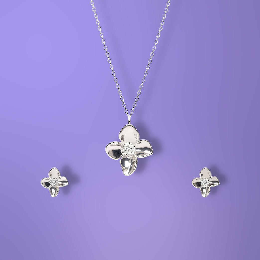 Silver Orchid Bloom Set
