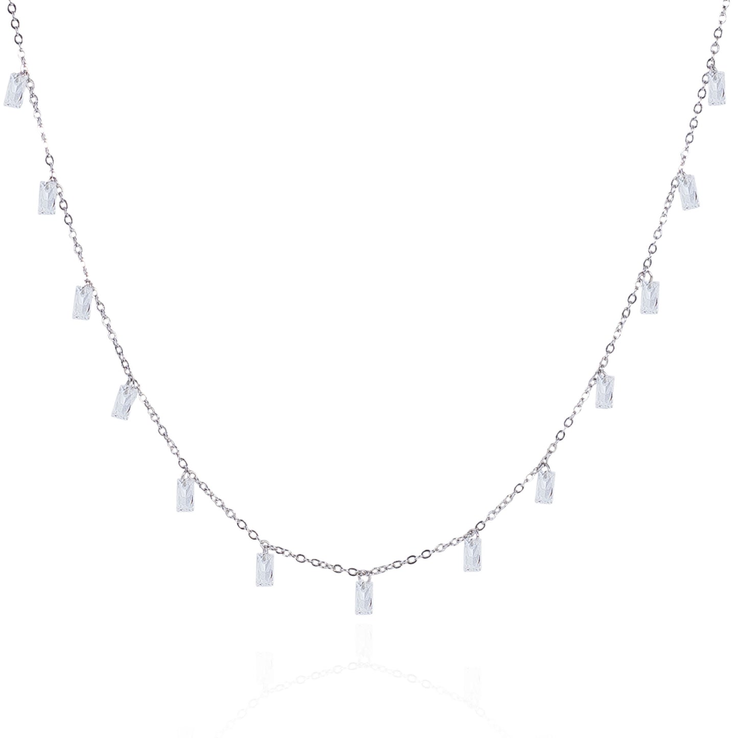 Sterling Rectangle Diamond Shimmers