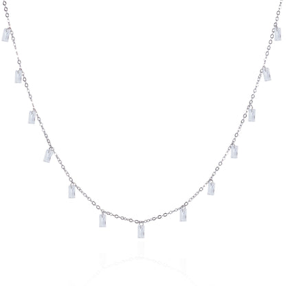 Sterling Rectangle Diamond Shimmers