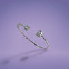 Infinity Emerald Halo Cuff Bracelet