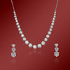 Dazzling Divinity Silver Diamond Set