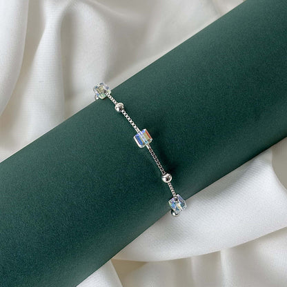 Crystal Diamond Silver Bracelet