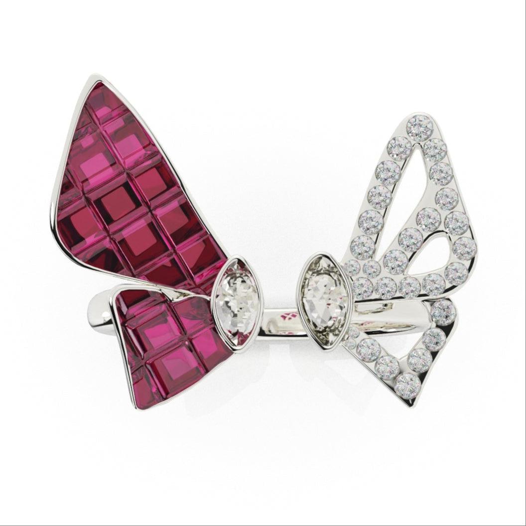 Silver Butterfly Wings Ring - SILTREE