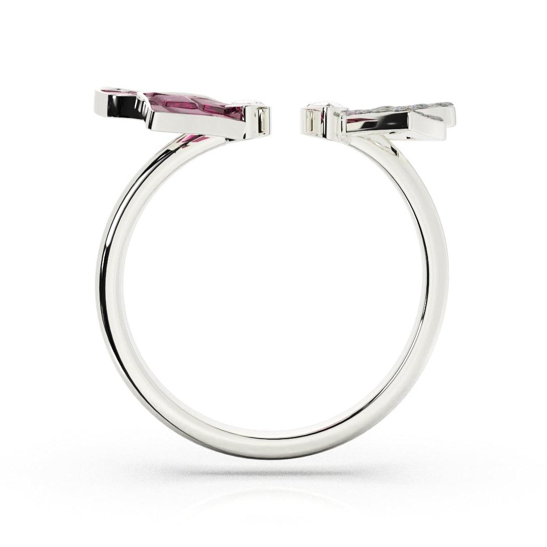 Silver Butterfly Wings Ring - SILTREE