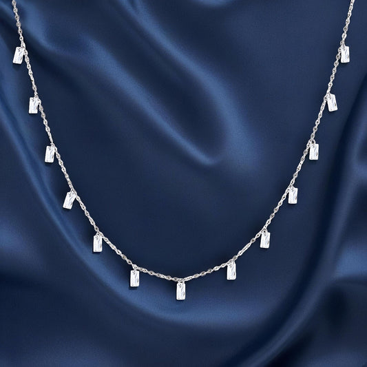 Sterling Rectangle Diamond Shimmers