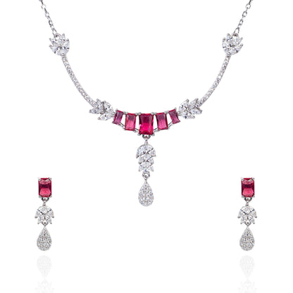 Sparkle Red Necklace Set
