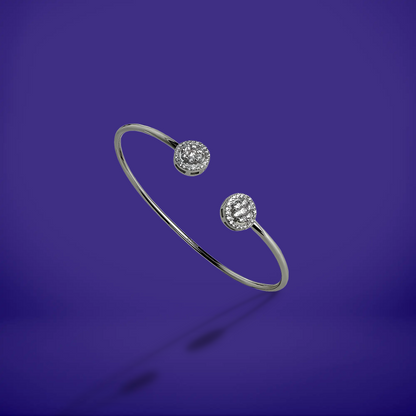 Luna Halo Open Bracelet