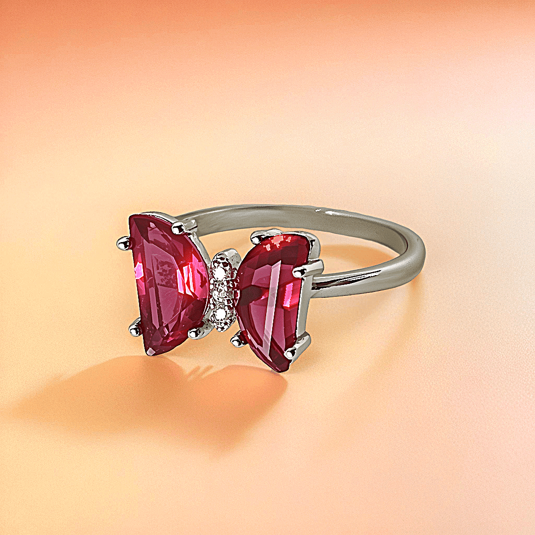 Glacial Pink Spark Ring