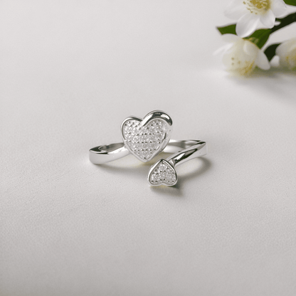 Twin Heart Diamond Ring