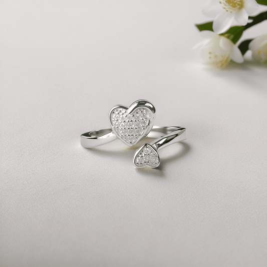 Twin Heart Diamond Ring