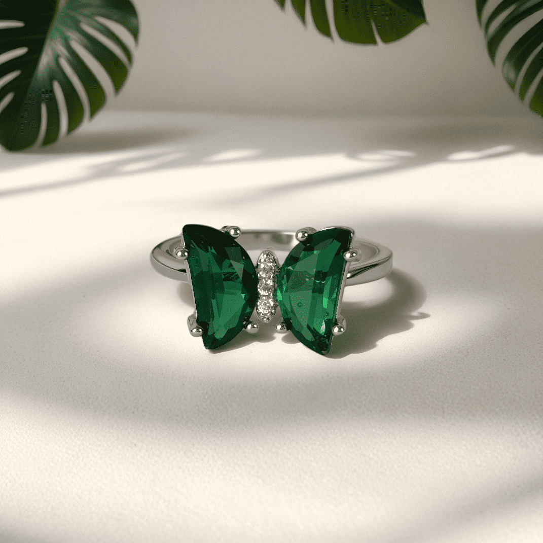 Glacial Green Spark Ring