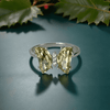 Glacial Yellow Spark Ring