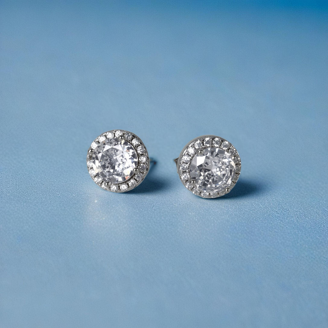 solitaire glamour glow round studs
