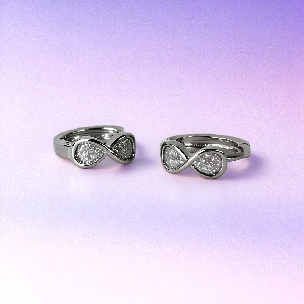 Infinity Sparkle Hoop Earrings