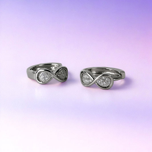Infinity Sparkle Hoop Earrings