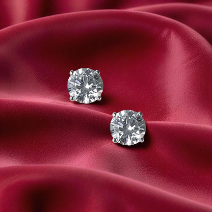 Luxe round Solitaire Earrings