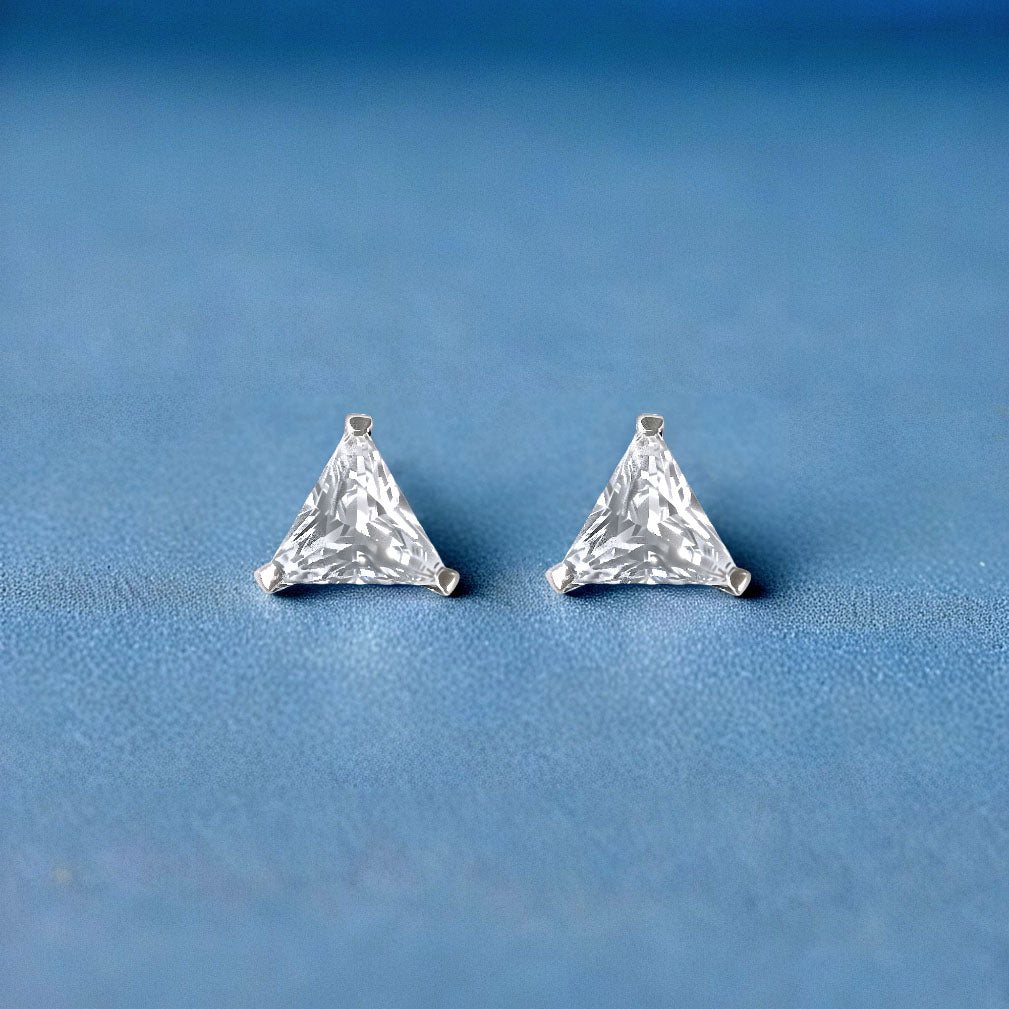 triangle sparkle studs
