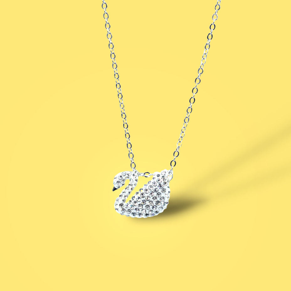 Celestial White Swan Necklace