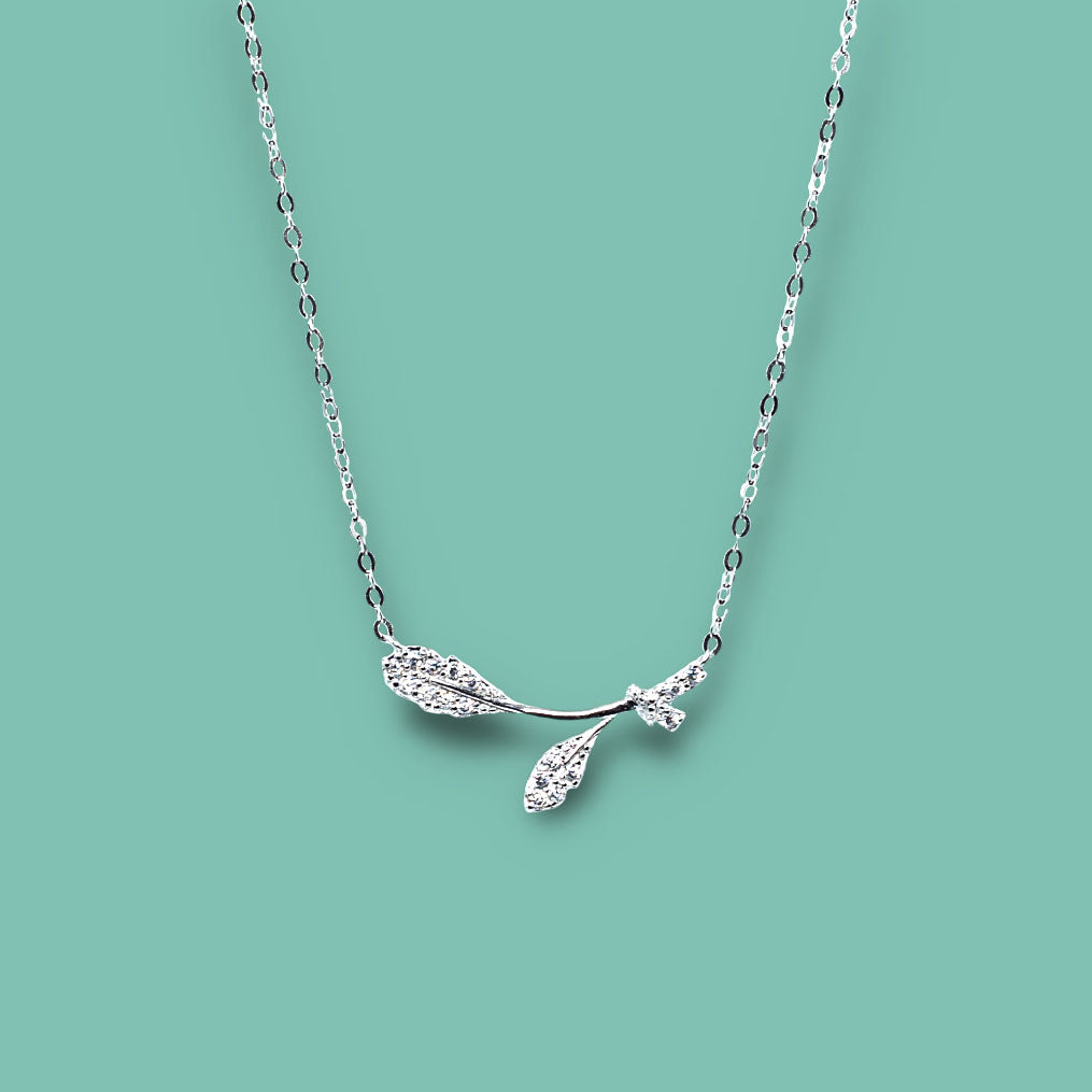 Silver Leaf Whisper Necklace
