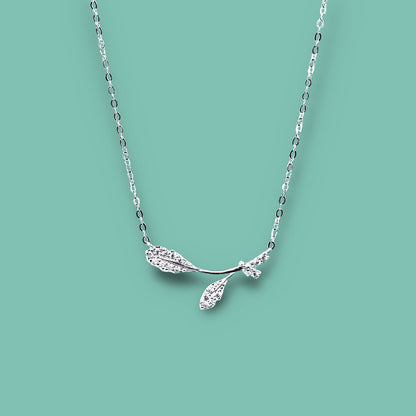 Silver Leaf Whisper Necklace