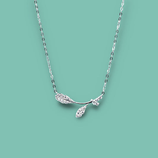 Silver Leaf Whisper Necklace