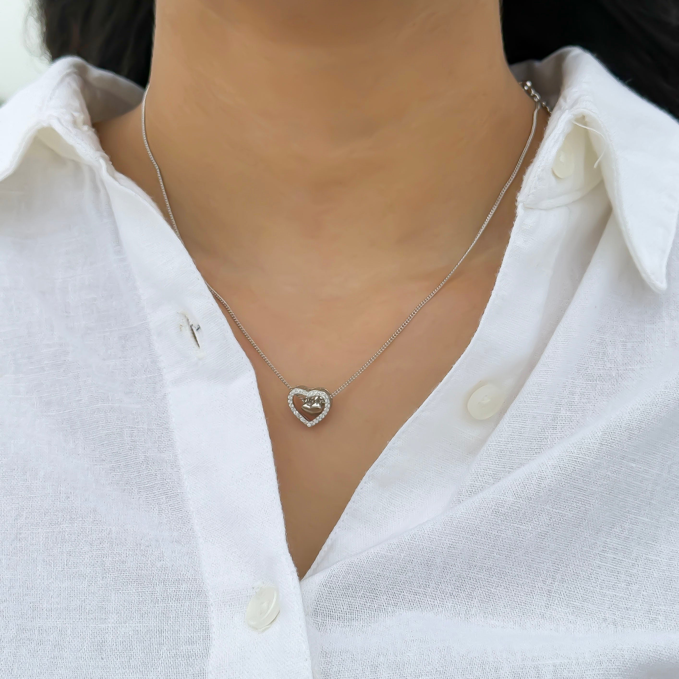 Forever Gleam Heart Necklace