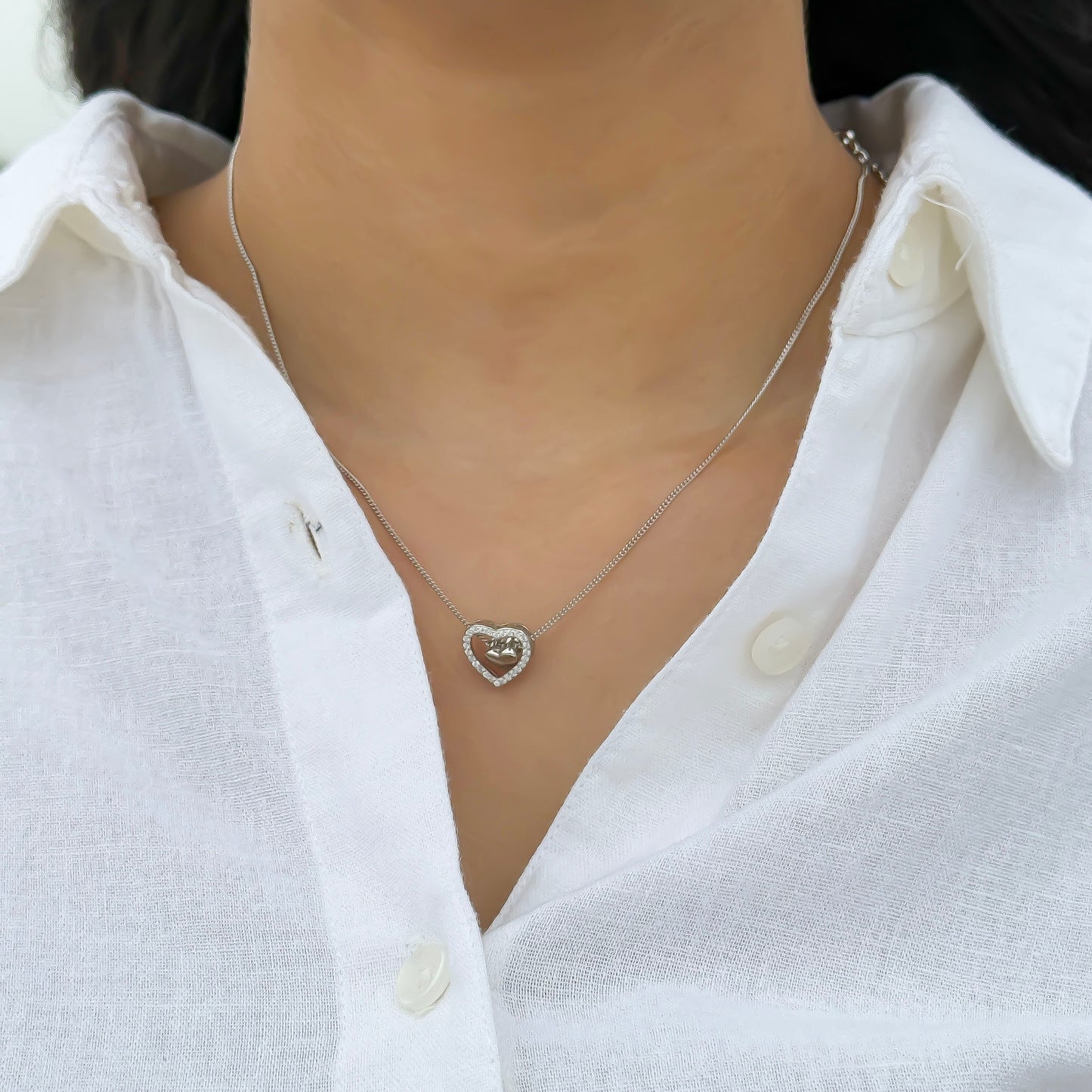 Forever Gleam Heart Necklace