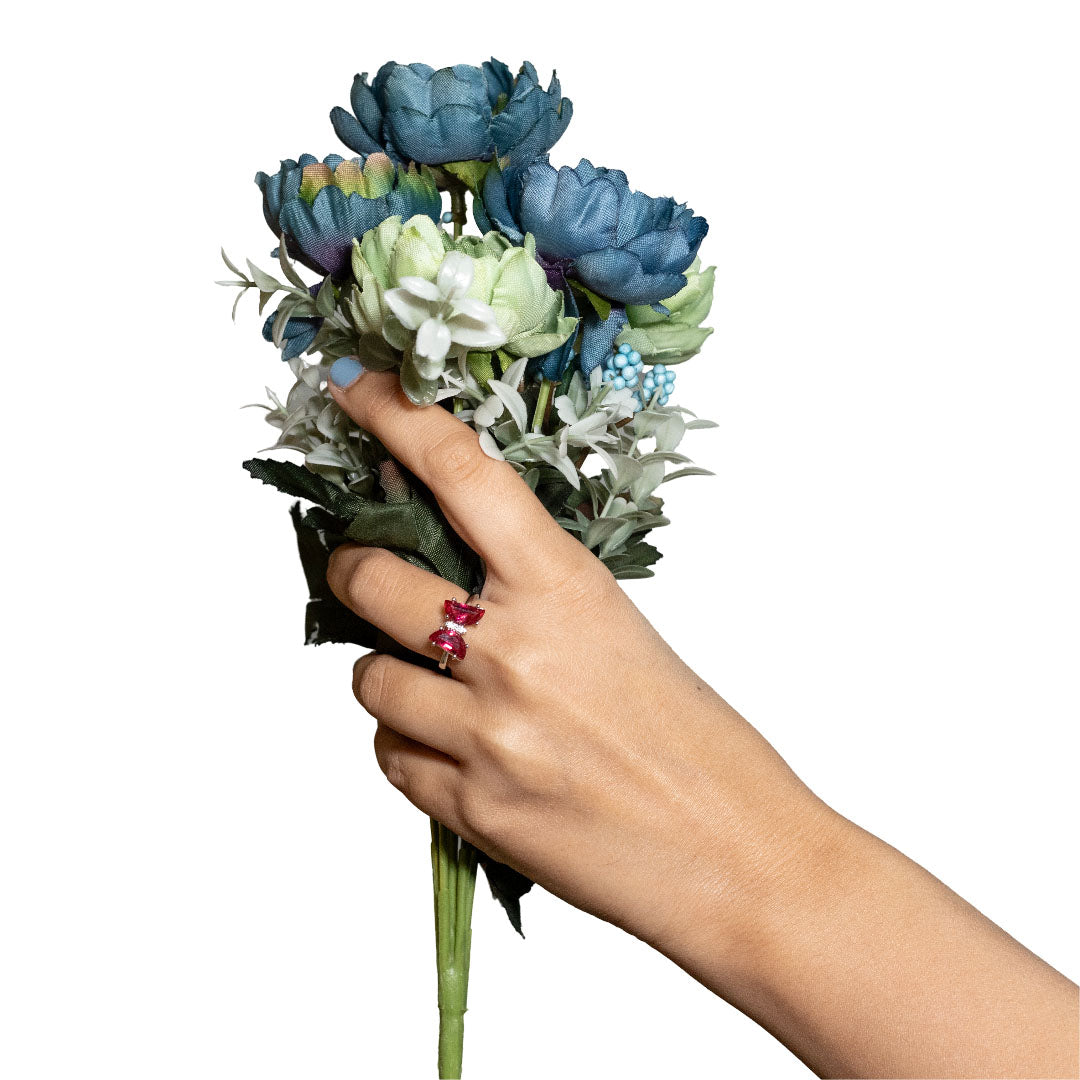 Glacial Pink Spark Ring