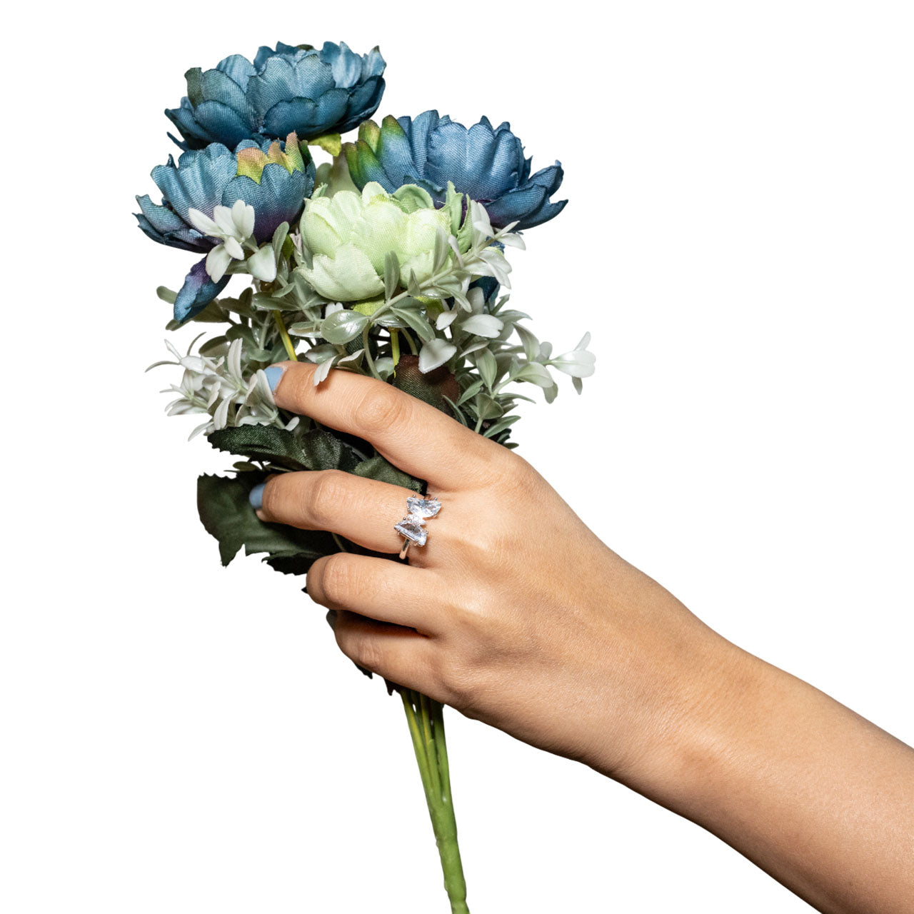 Glacial White Spark Ring