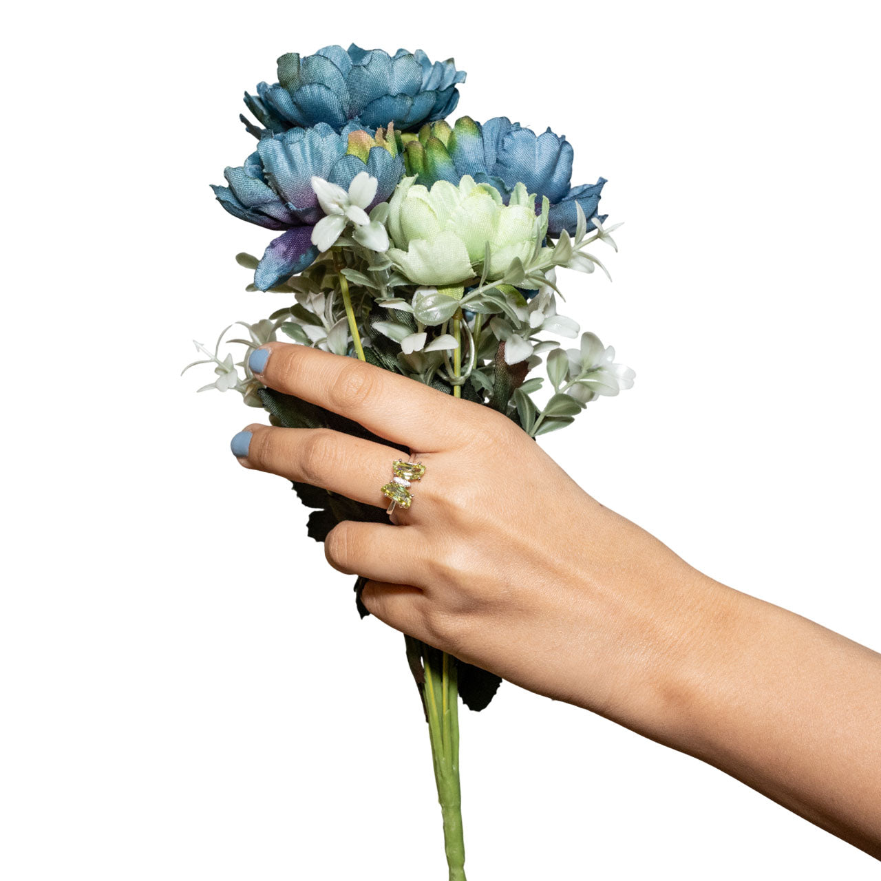 Glacial Yellow Spark Ring