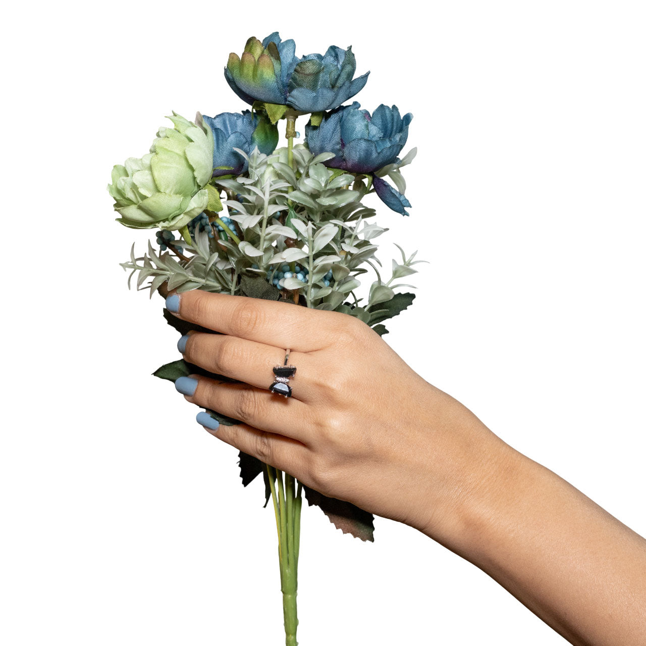 Glacial Black Spark Ring