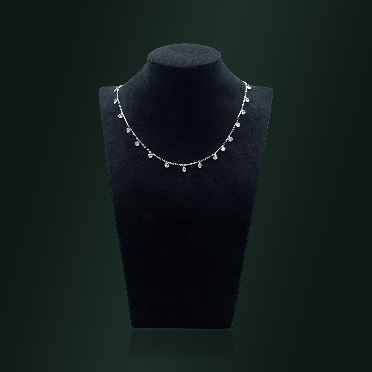 Silver Gemstone Necklace